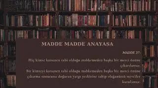 #37 Anayasa Madde 37 - Kanuni hakim güvencesi