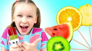 Lisa and Misha Learn Colors with Yummy Fruits