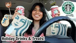 NEW Starbucks Holiday Drinks and Treats!! All 9 Items!!