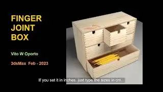 FingerJoint Box 3dsMax