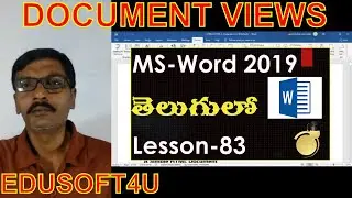 Different views to view MS word document-page layout-web layout-outline- MS office 2019 - Lesson 83