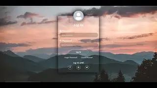 How to Create Simple Log In Form with HTML5 and CSS | Transparent Log In Form