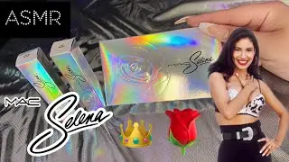 ASMR MAC X SELENA LA REINA 2020 👑🌹🎤 + swatches- unboxing, whisper, tapping