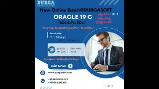 🚀 Free Oracle 19C (SQL & PL/SQL) Online Training @ DurgaSoft | Starts 18th March 2025