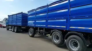 Прицеп зерновоз на подушках с ленивцем изготовлен