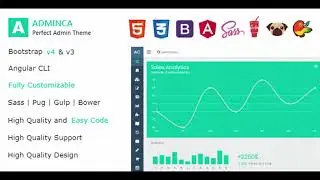 Adminca - Responsive Bootstrap 4 & 3, Angular 4 Admin Dashboard Template | Themeforest Website