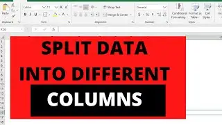 Split data into different columns in excel !