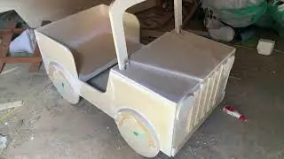 Fazendo meu jeep para decoração safari