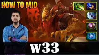 w33 - Bounty Hunter | HOW TO MID  | Dota 2 Pro MMR Gameplay