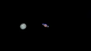 Jupiter and Saturn on October 15 2022