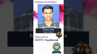 CUET 2024 RESULT | CU IGNTU | UTKALA PHYSICS RESULT | CONGRATULATIONS KRISHNA KANTA