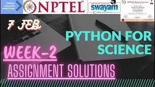 NPTEL | Python For Data Science | Week-2 Assignment Solutions | Nptel Answers