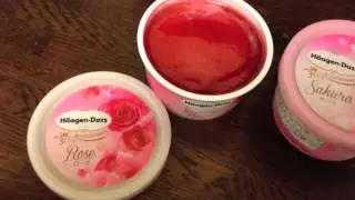 Sakura and Rose Ice Cream challenge in Japan. Cherry blossom and Rose flavour ice cream!