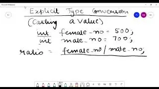 explicit type conversion|explicit conversion|casting a value