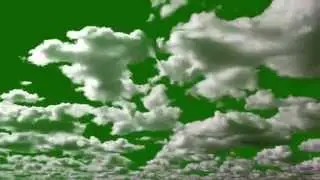 Real clouds on green screen