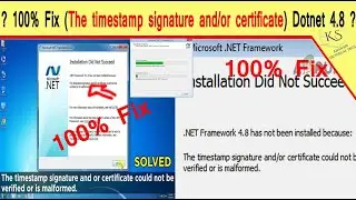 The timestamp signature and or certificate could not be verified or is malformed fix windows 7, 10