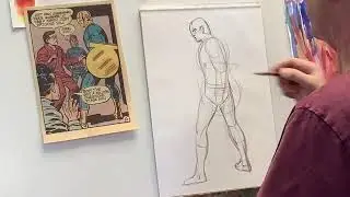Breaking Down JACK KIRBY'S Comics into Figure Drawings (Live Demo)