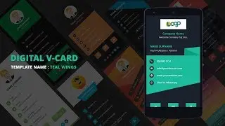Digital Business Card Template | Digital vCard Template - TealWings