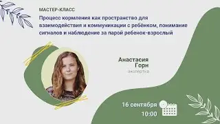 Мастер-класс. Процесс кормления как пространство для взаимодействия и коммуникации с ребёнком