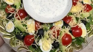 Овощной нарядный салат за 5 минут