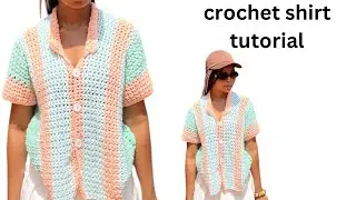 Crochet Shirt Tutorial | How to crochet easy unisex shirt