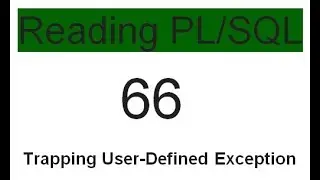 Trapping User Defined Exceptions 66