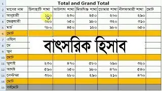 Total And Grand Total | Ms Excel Bangla Tutorial | Microsoft Excel Bangla Tutorial By ICT BARI