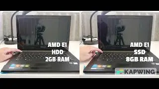 Worst case scenario for SSD upgrade - AMD E1 HDD vs SSD boot comparison -