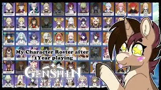 My Characters after 1 Year playing Genshin Impact