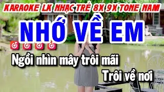 Karaoke Liên Khúc Tone Nam Nhạc Trẻ 8x 9x Tone Nam | NHỚ VỀ EM - Jimmi Nguyễn - karaoke nho ve em