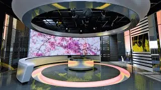 Virtual Talkshow Studio Set 4K, Free Virtual Studio Background
