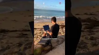 Torne a praia seu escritório 😁🤘🏻 #desenvolvedores #dicas #onebitcode #homeoffice #programação #ias