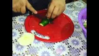 Быстрая нарезка огурца