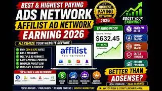 Best Highest Paying Ads Network  Affilist ads network earning | Affilist Ad Network earning 2022
