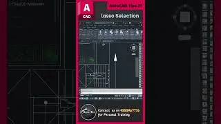 AutoCAd Tips 21-  Lasso Selection in AutoCAD | How to use lasso Selection #autocad #autocadtips