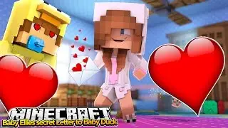 Minecraft Little Kelly : BABY ELLIE WRITES A LOVE LETTER TO BABY DUCK! (Roleplay)