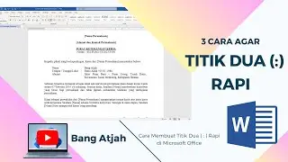 Membuat Titik Dua yang Rapi di Word