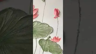 Textured Lotus on Canvas 