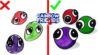 Как нарисоать LOOKIES из RAINBOW FRIENDS  Chapter 2 правильно и неправильно