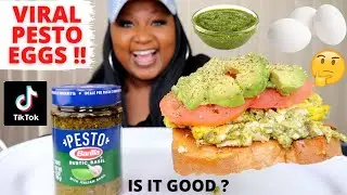 TIKTOK VIRAL FOOD TREND , PESTO EGGS