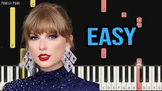 ZAYN, Taylor Swift - I Don't Wanna Live Forever | EASY Piano Tutorial by Pianella Piano