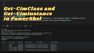 Get-CimClass and Get-CimInstance in PowerShell | #powershell