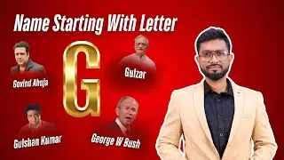 Name starts with letter 'G'  | What Makes Them Unique? Letter G 1| Numerologist Santnu Das