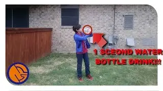 Kid drinks water bottle in 1 second (REACTION)