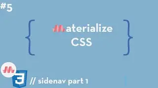 Materialize CSS #5 - Sidenav Part 1
