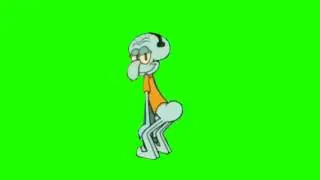 Футаж / Footage Спанч Боб Хромакей Squidward twerking