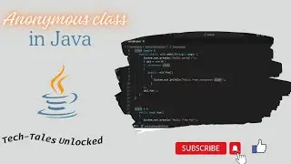 Anonymous inner class in java @TechTalesUnlocked