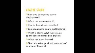 TCS Apache Spark Interview Questions for 3 to 8 years #spark #python #java #bigdata