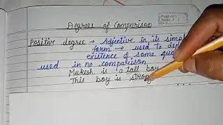 degrees of comparison in detail/positive comparative and superlative degree/english grammar