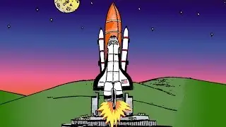 How to Animate a Space Shuttle Step by Step - Animation Art Lesson